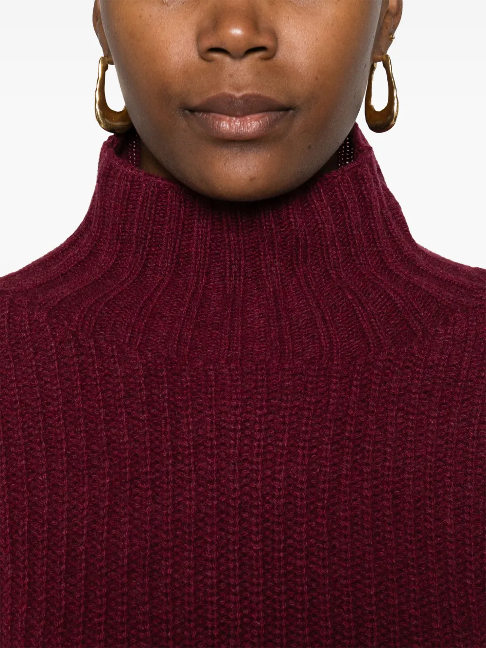 Aragona Funnel-neck Sweater In Multi