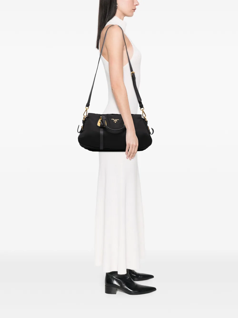 Prada Pre-Owned 2013-2025 Soft Calf Trimmed Tessuto satchel | Pre-Owned | Image 2