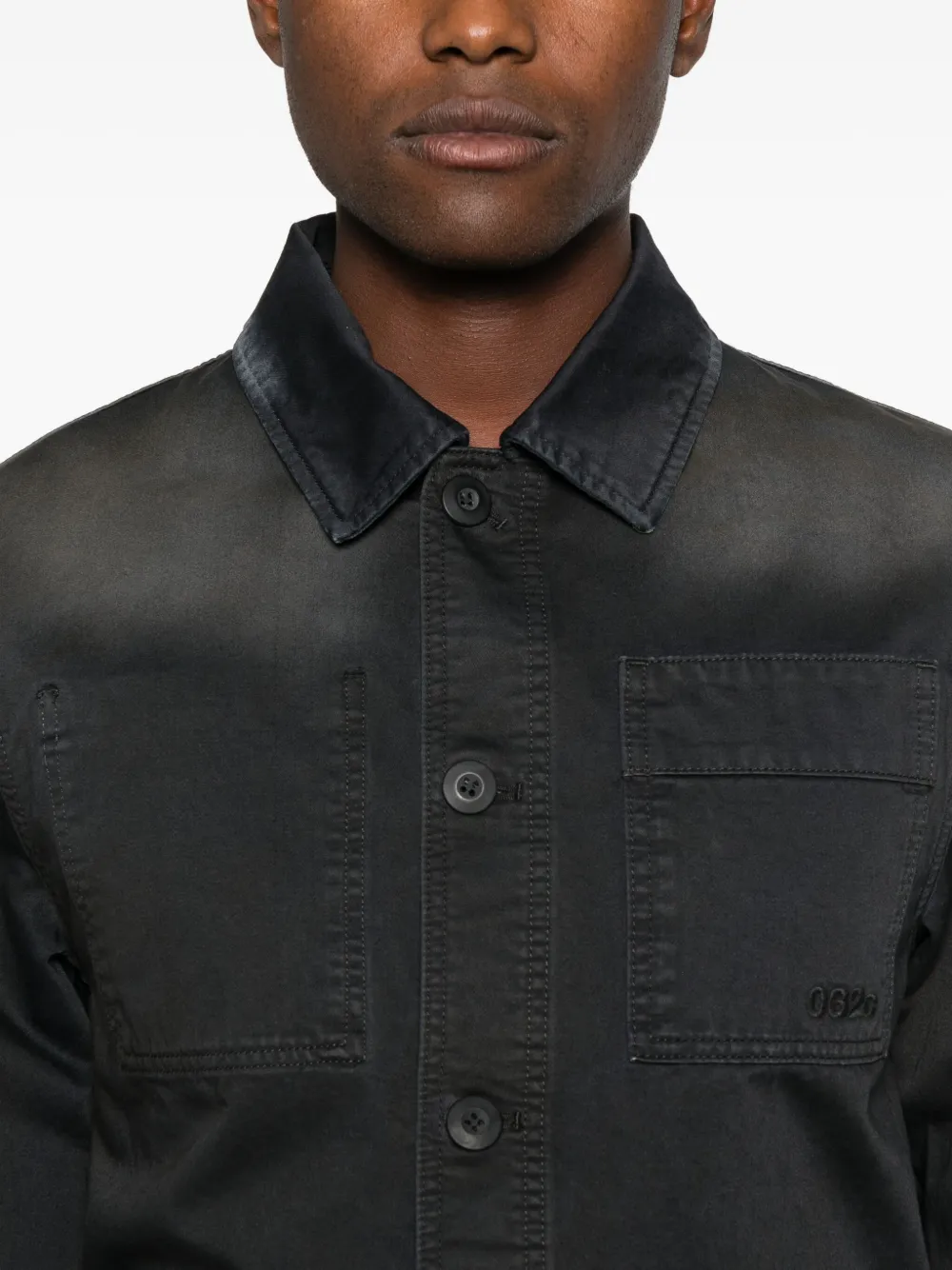 032c Buttoned Pocket Jacket In Black