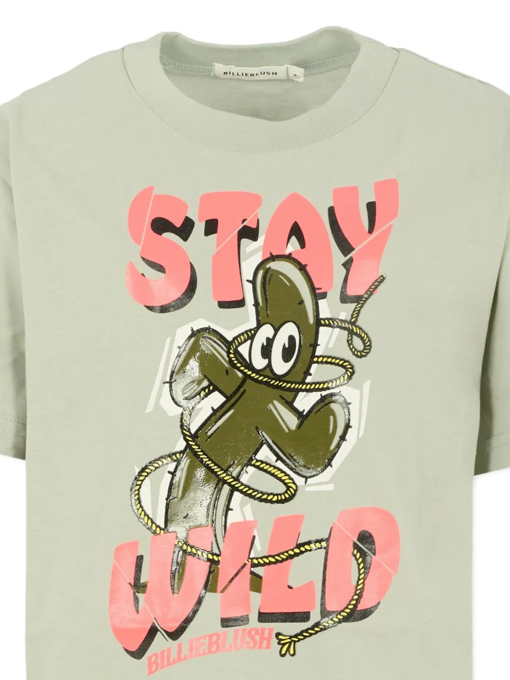Billieblush Graphic-print Short-sleeve T-shirt In Green