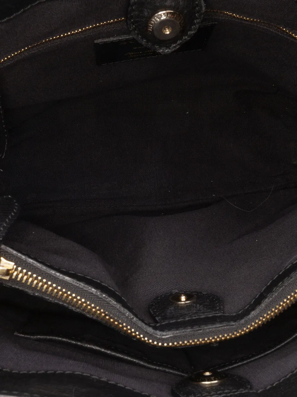 Pre-owned Burberry 2000-2017 Medium Leather And House Check Banner Satchel In Black