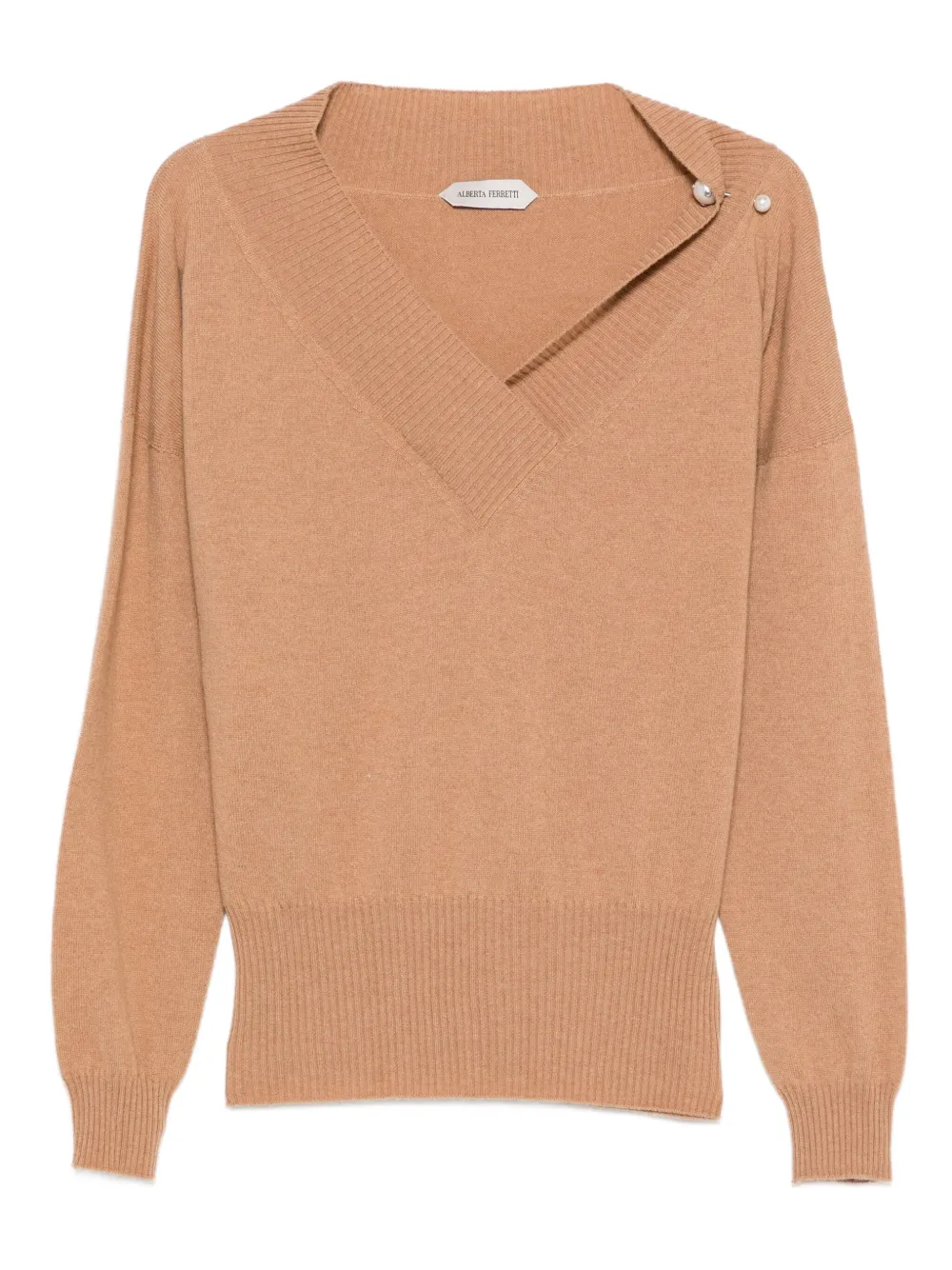 Alberta Ferretti suéter con cuello en V | marrón | Image 1
