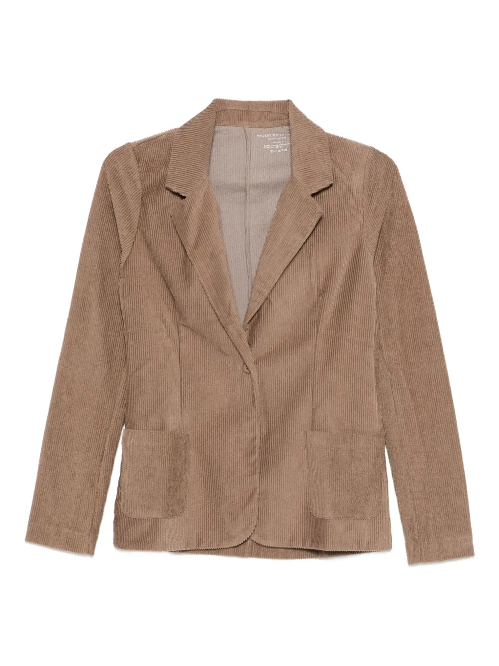 Majestic Buttoned Patch-pockets Blazer In Brown