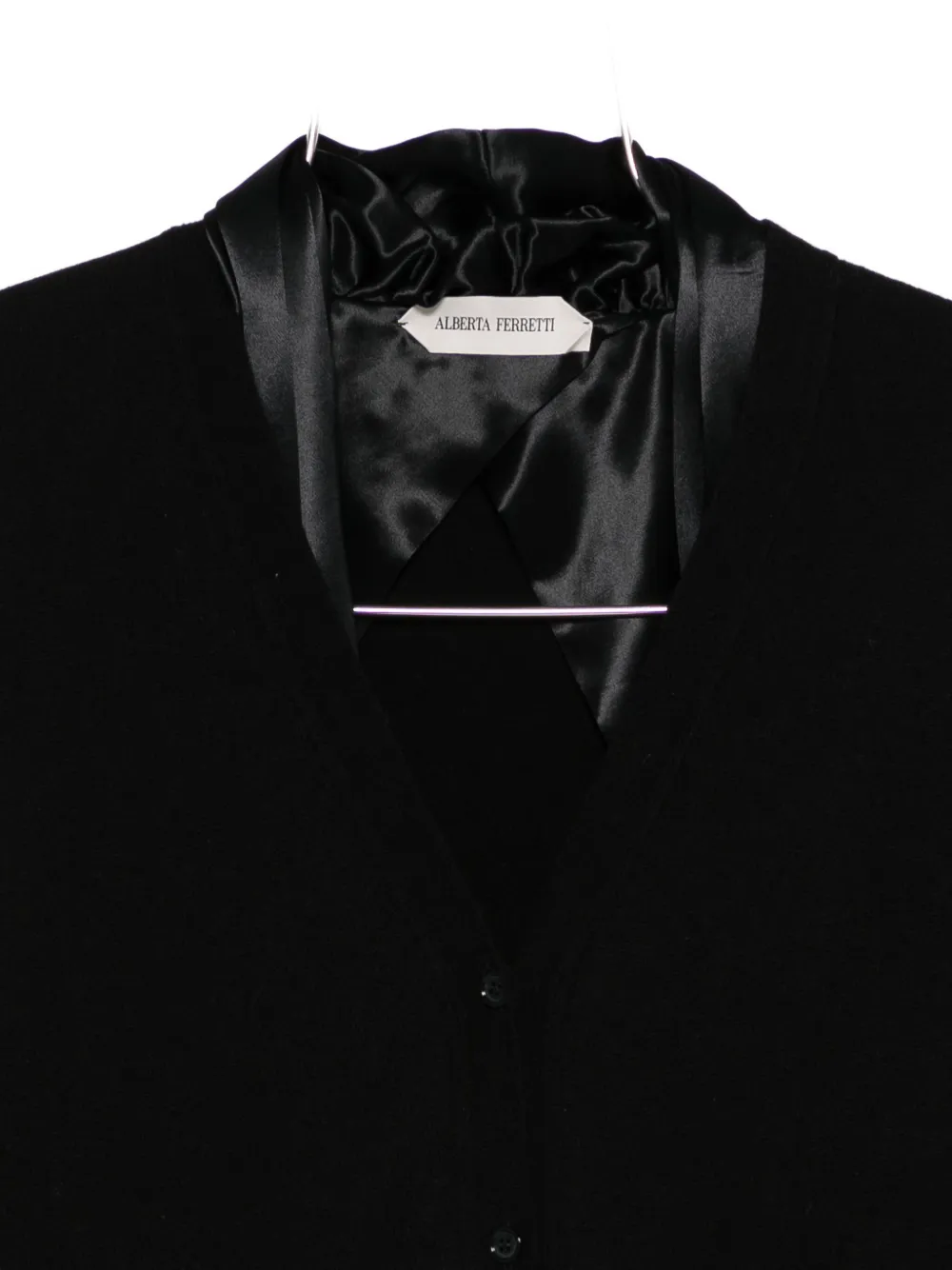 Alberta Ferretti Buttoned Cardigan In Black