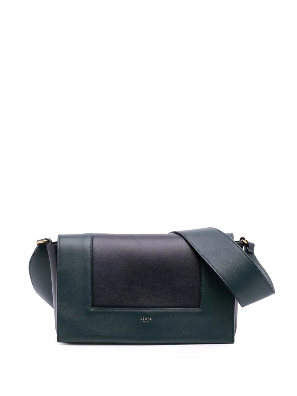 Celine Pre-Owned 2018 Medium Shiny Smooth Calfskin Frame shoulder bag | Green | Image 1
