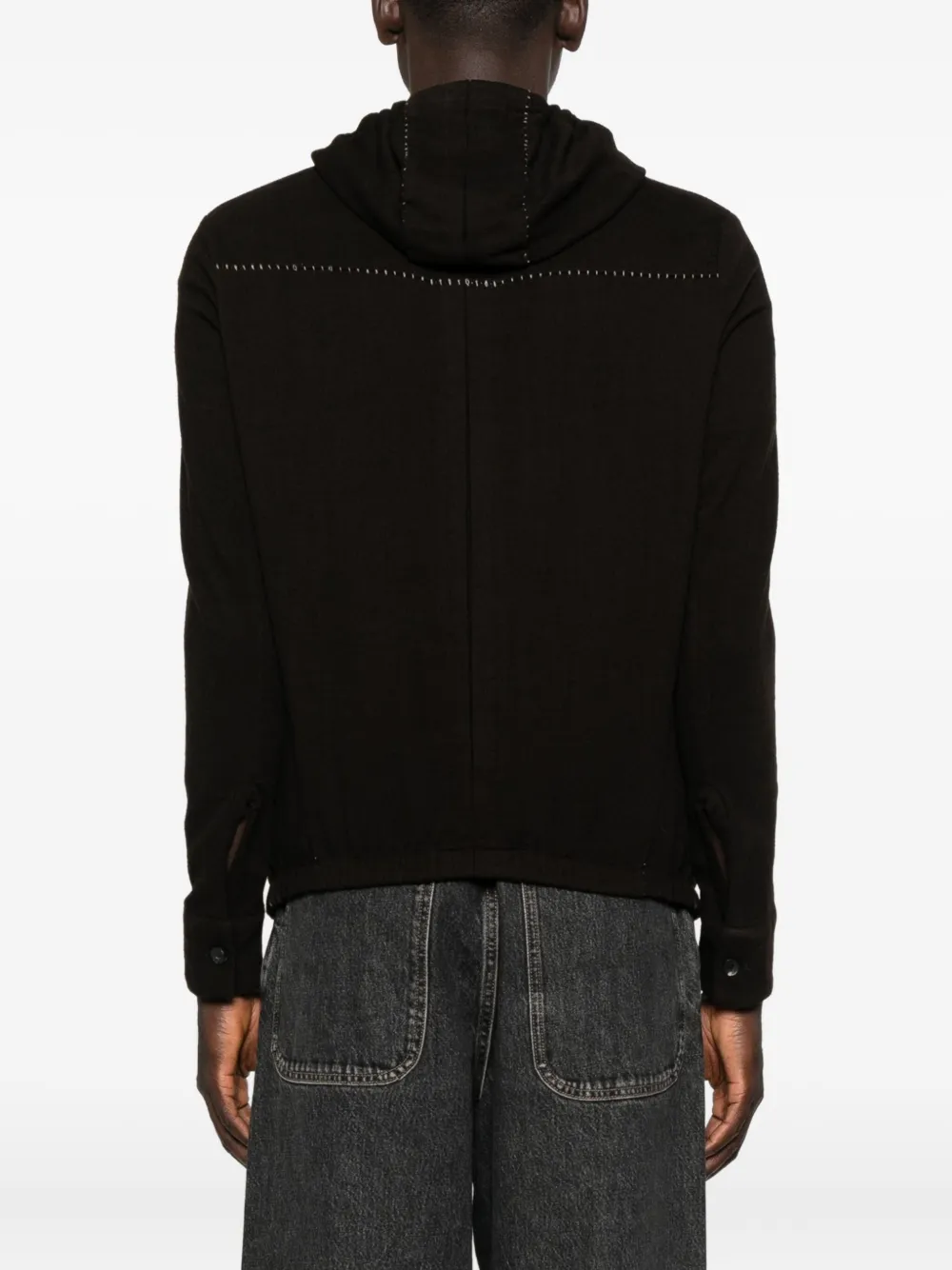 Masnada Zip-up Hooded Jacket In Brown