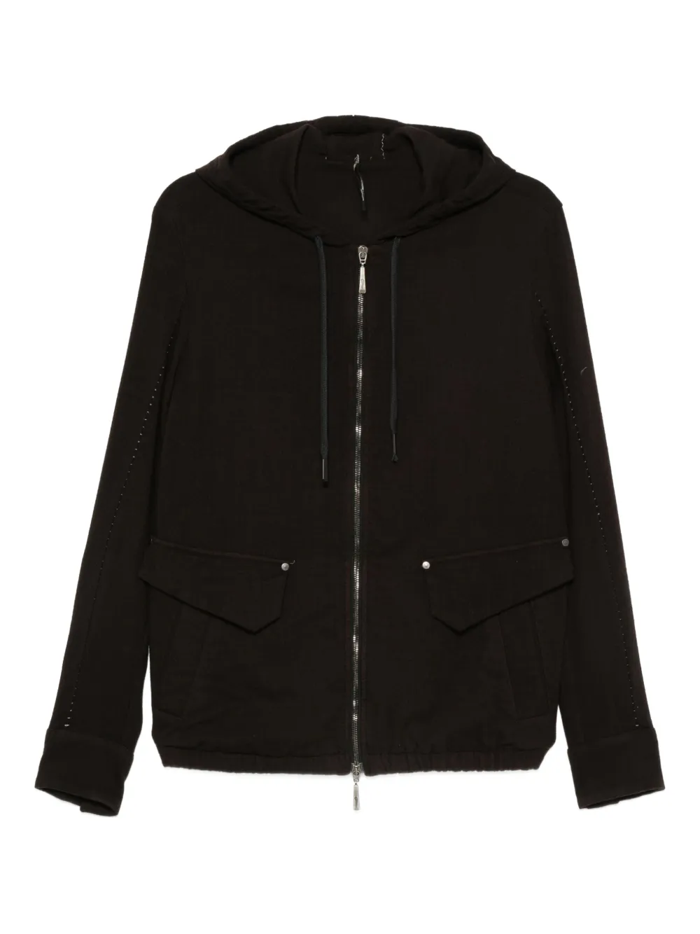 Masnada zip-up hooded jacket | Black | Image 1