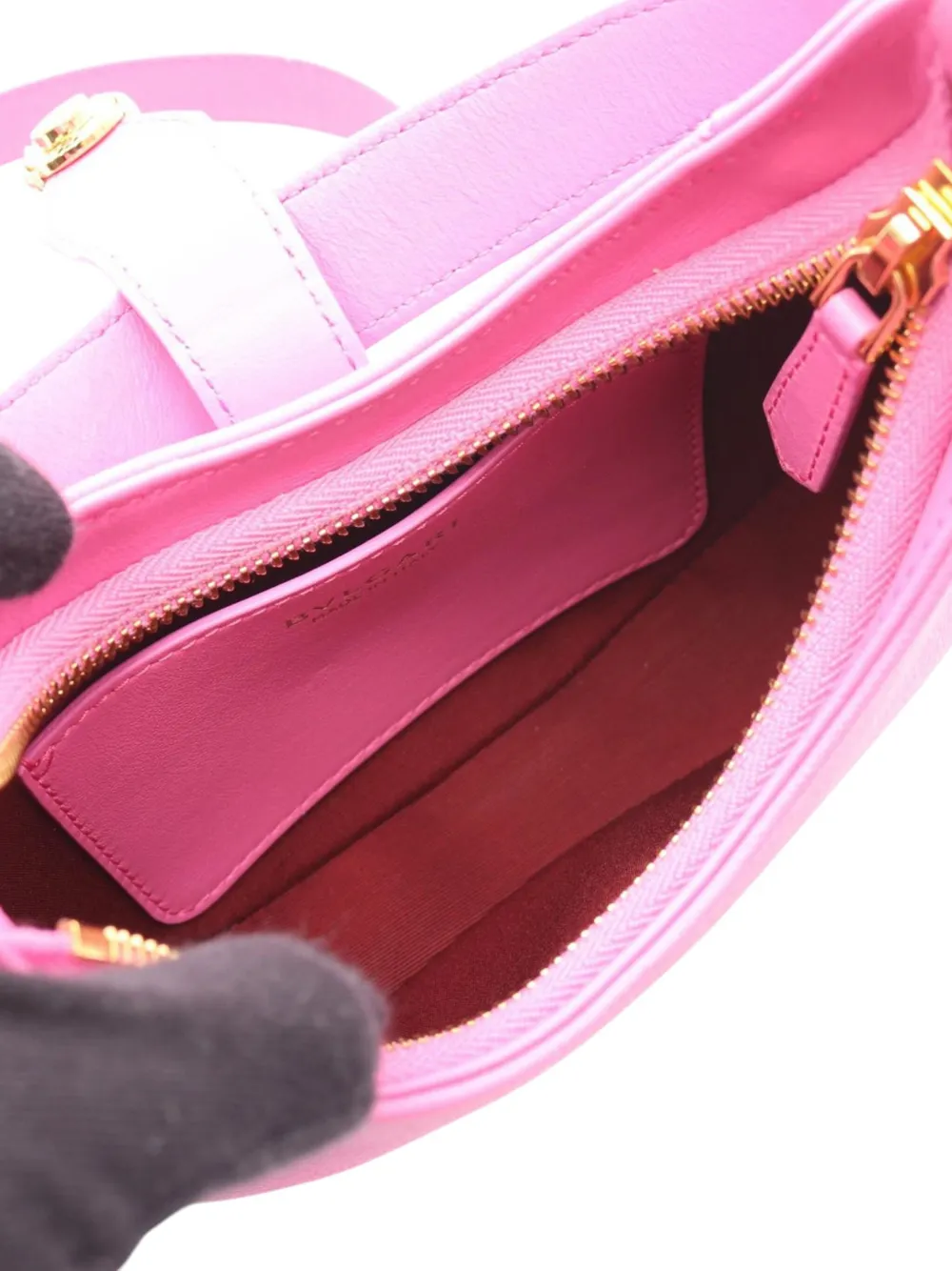 Pre-owned Bvlgari 2010-2025 Small Leather Serpenti Ellipse Satchel In Pink