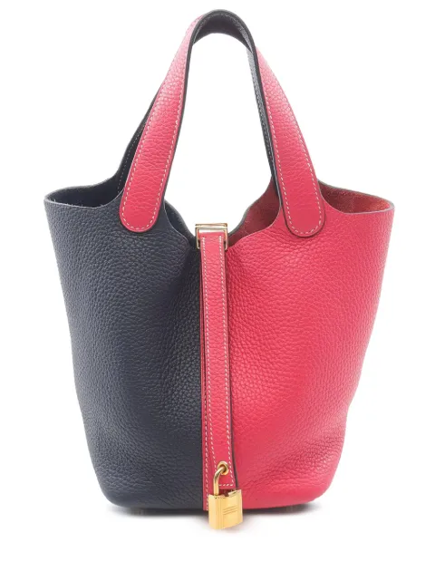 Hermès Pre-Owned bolsa de mano Picotin Lock 18 de Clemence bicolor 2019