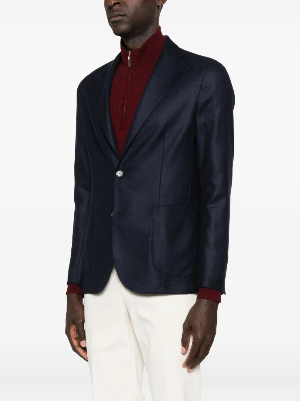 Barba Napoli Single-breasted Blazer In Blue