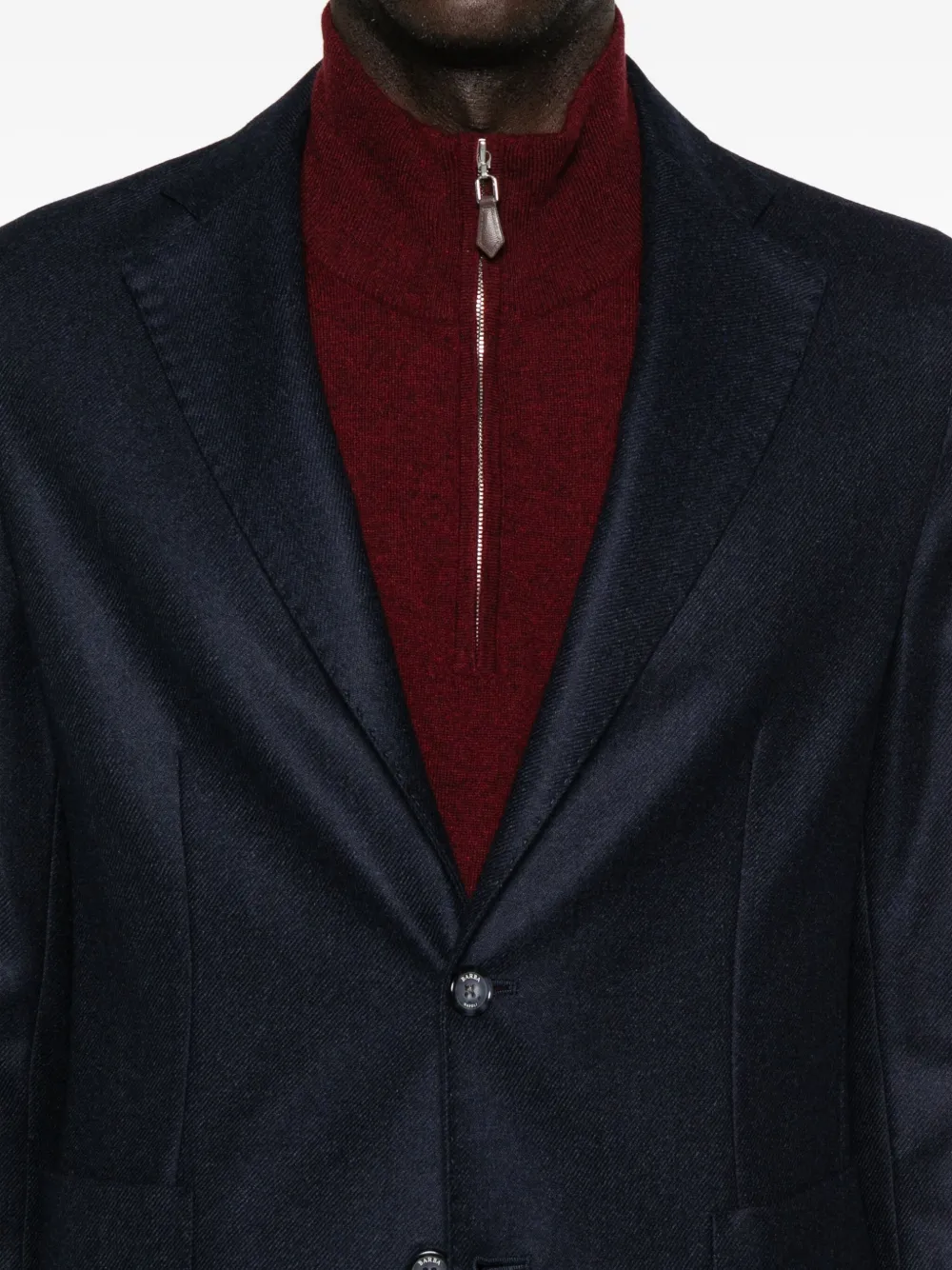Barba Napoli Single-breasted Blazer In Blue