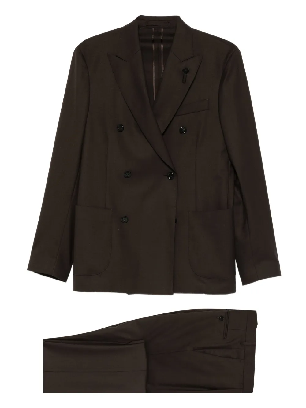 Lardini virgin wool-blend suit | Brown | Image 1