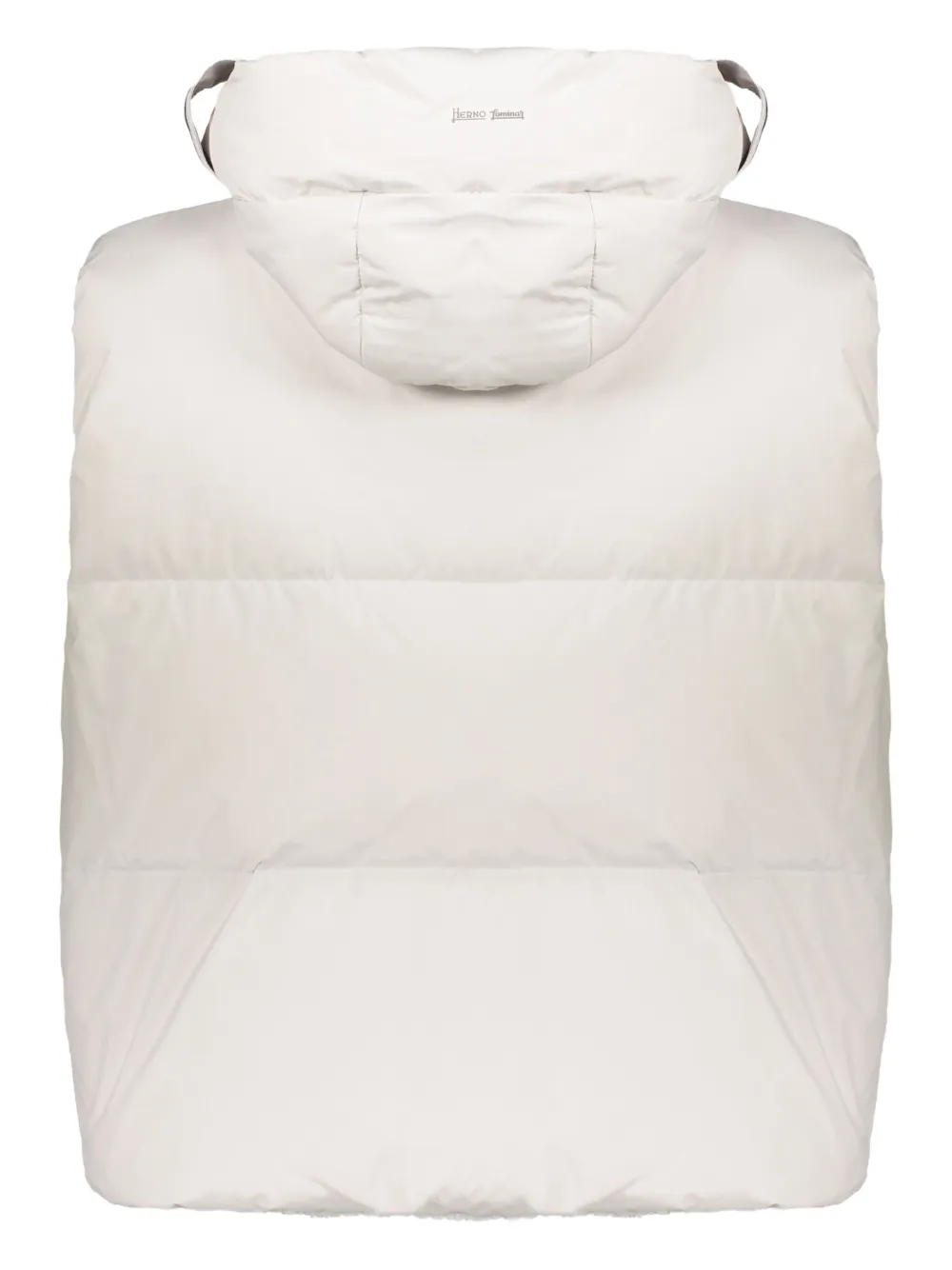 Herno Hooded Quilted Gilet In Neutral