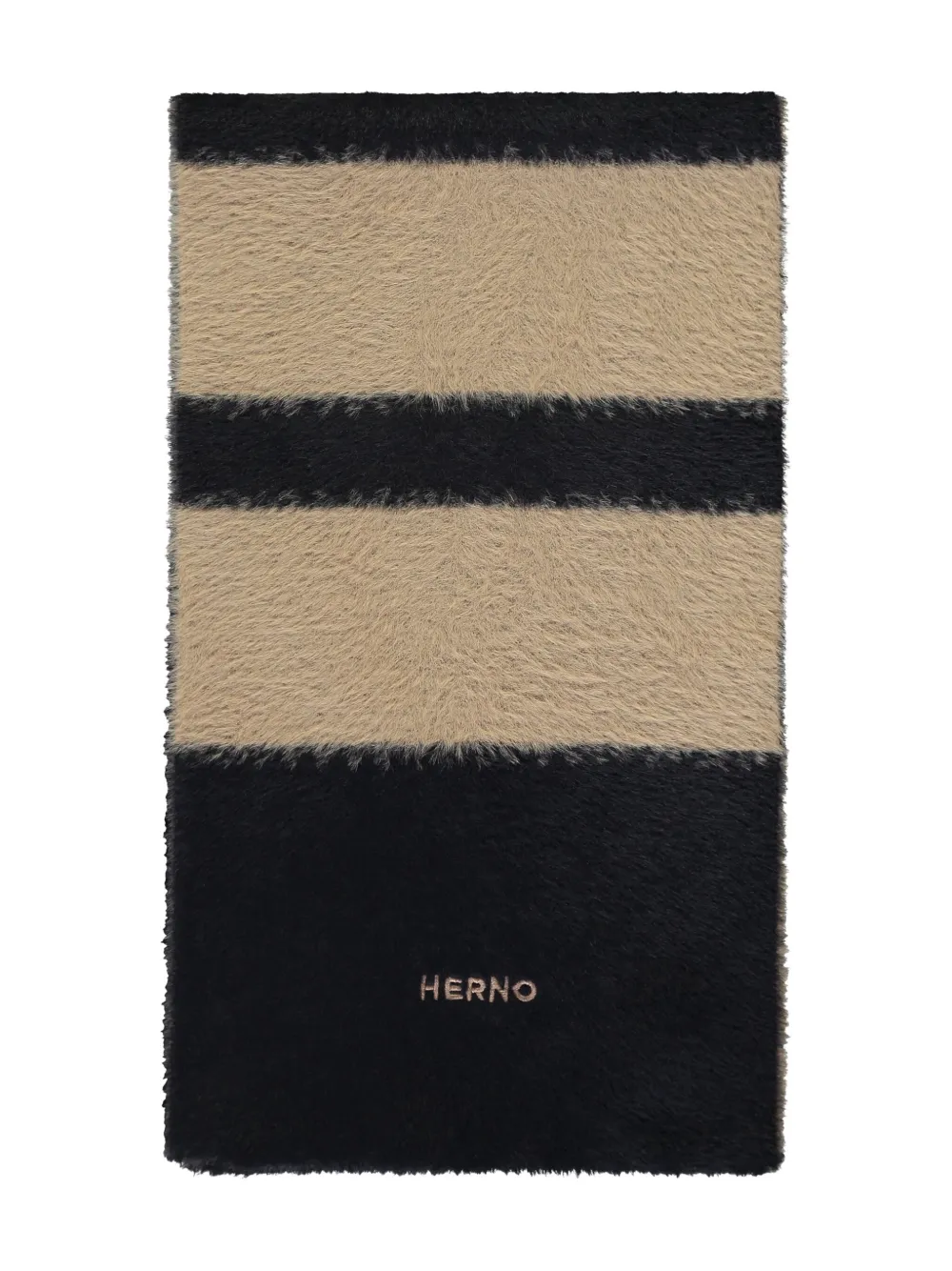 Herno وشاح مخطط جاكار بشعار الماركة | أسود | Image 1