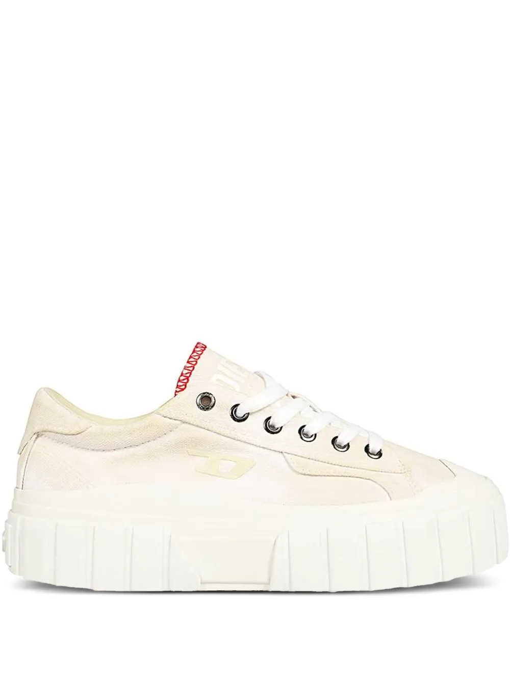 Diesel round-toe platform sneakers | White | Image 1