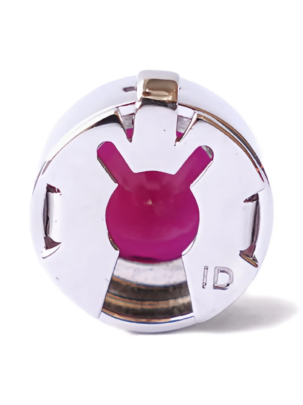 Izabel Display Stone-embellished Gold-plated Button Cover In Silver