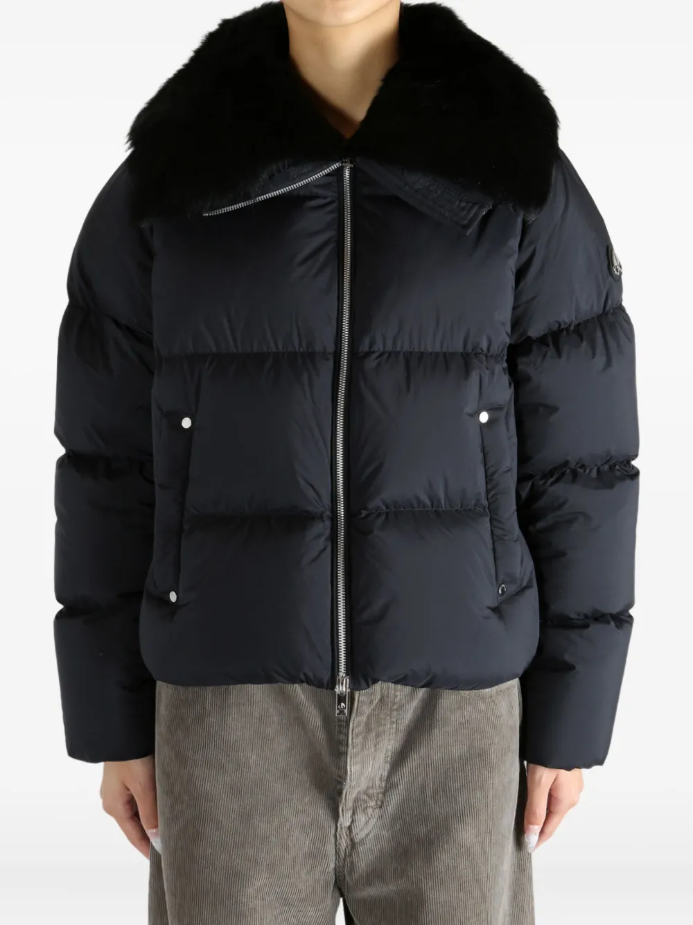 Moose Knuckles Fur Collar Jacket In Black