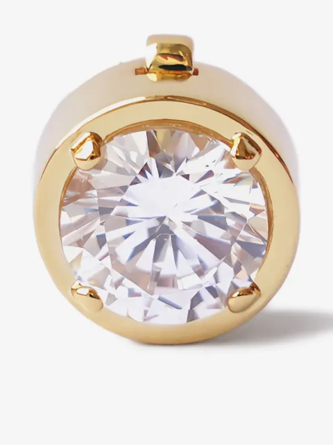 Izabel Display stone-embellished gold-plated button cover
