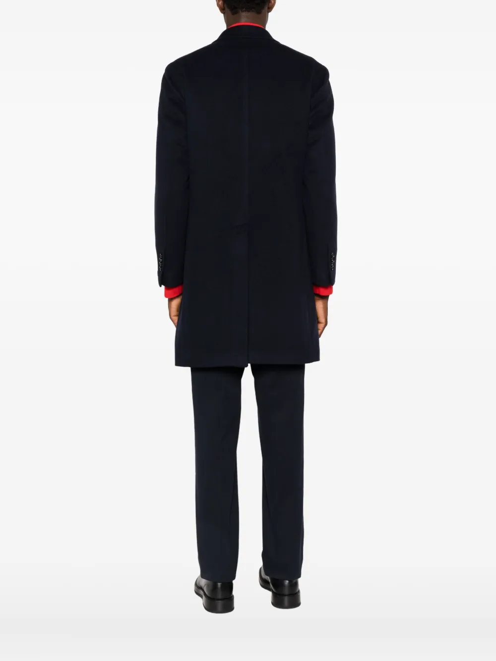 Tagliatore Kasjmier jas met dubbele rij knopen Blauw