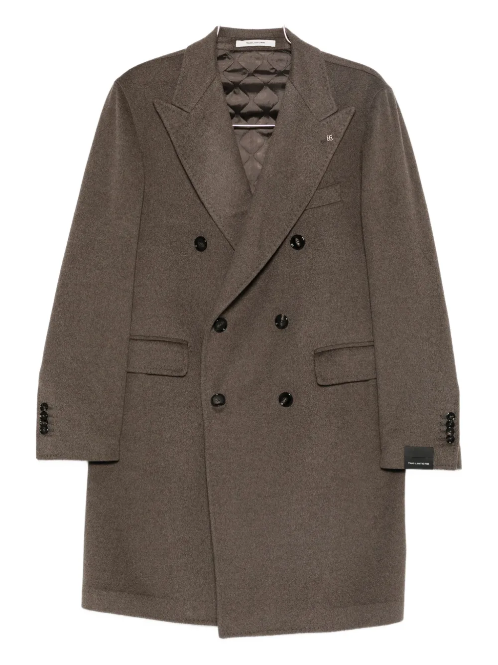 Tagliatore double-breasted cashmere coat | Brown | Image 1