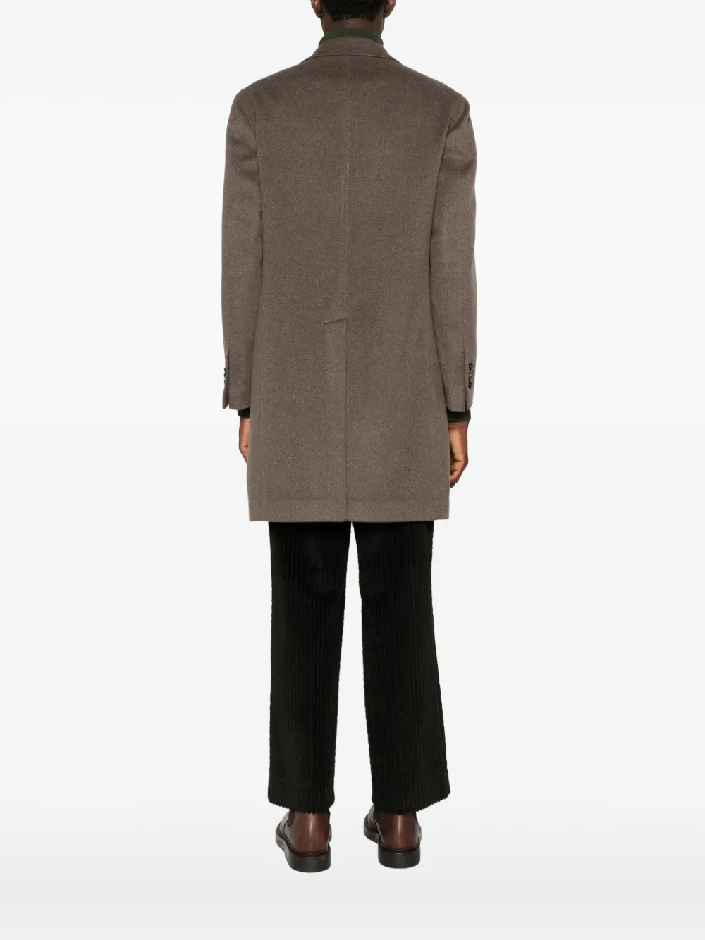 Tagliatore Kasjmier jas met dubbele rij knopen Bruin