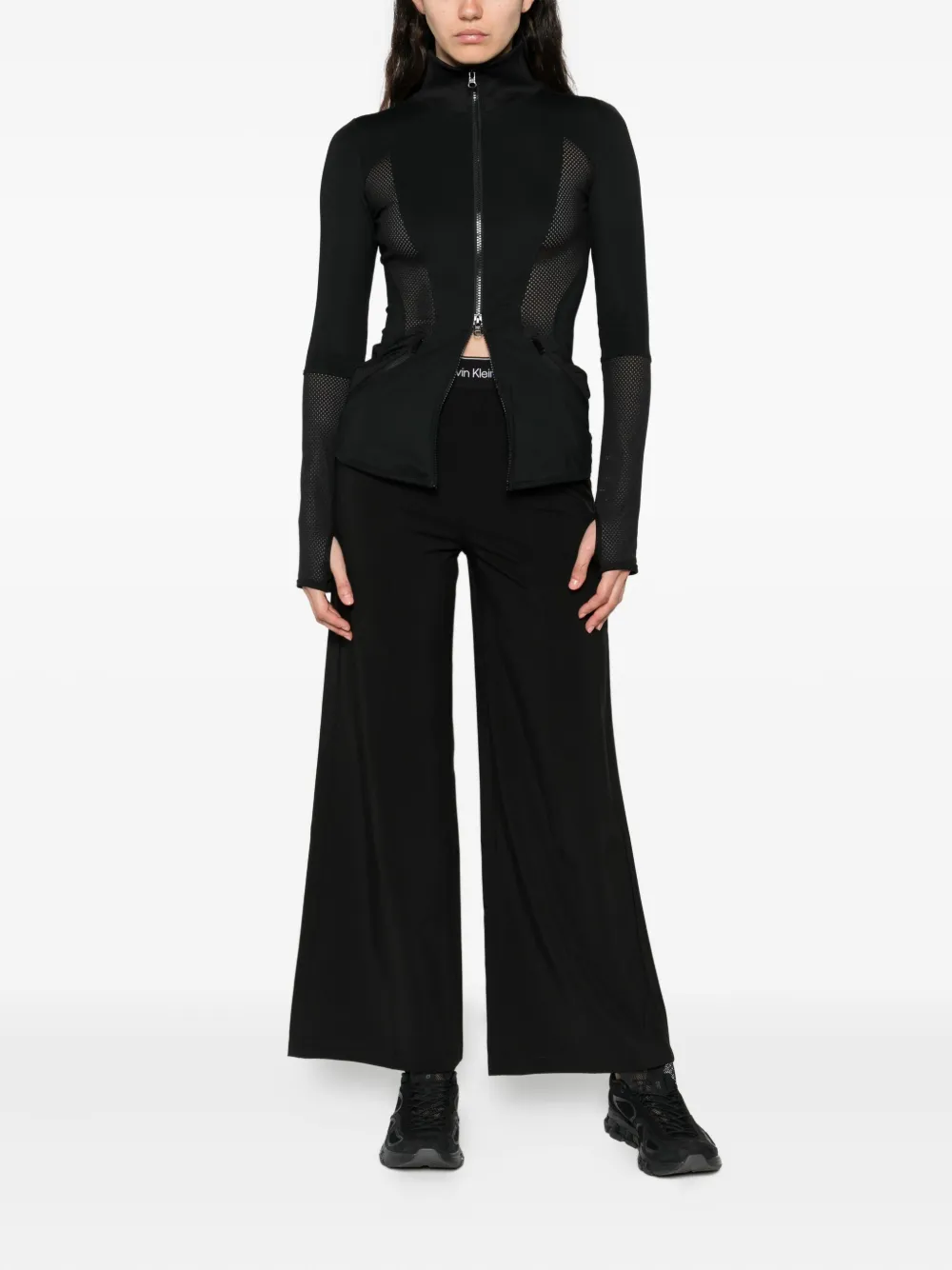 Calvin Klein Pantalon met logo tailleband - Zwart