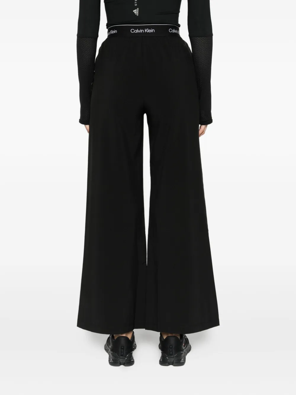 Calvin Klein Pantalon met logo tailleband Zwart