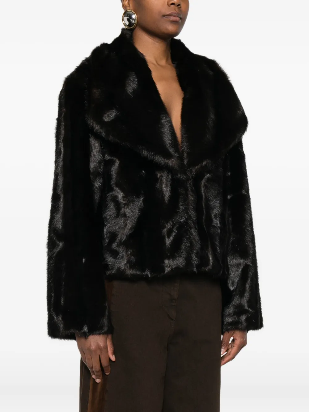 Gestuz Jack van imitatiebont Bruin