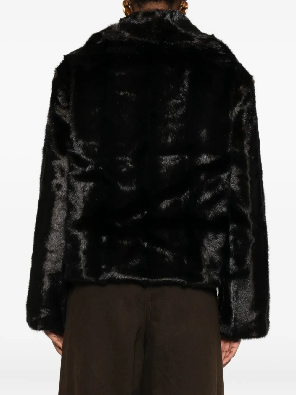 Gestuz Jack van imitatiebont Bruin