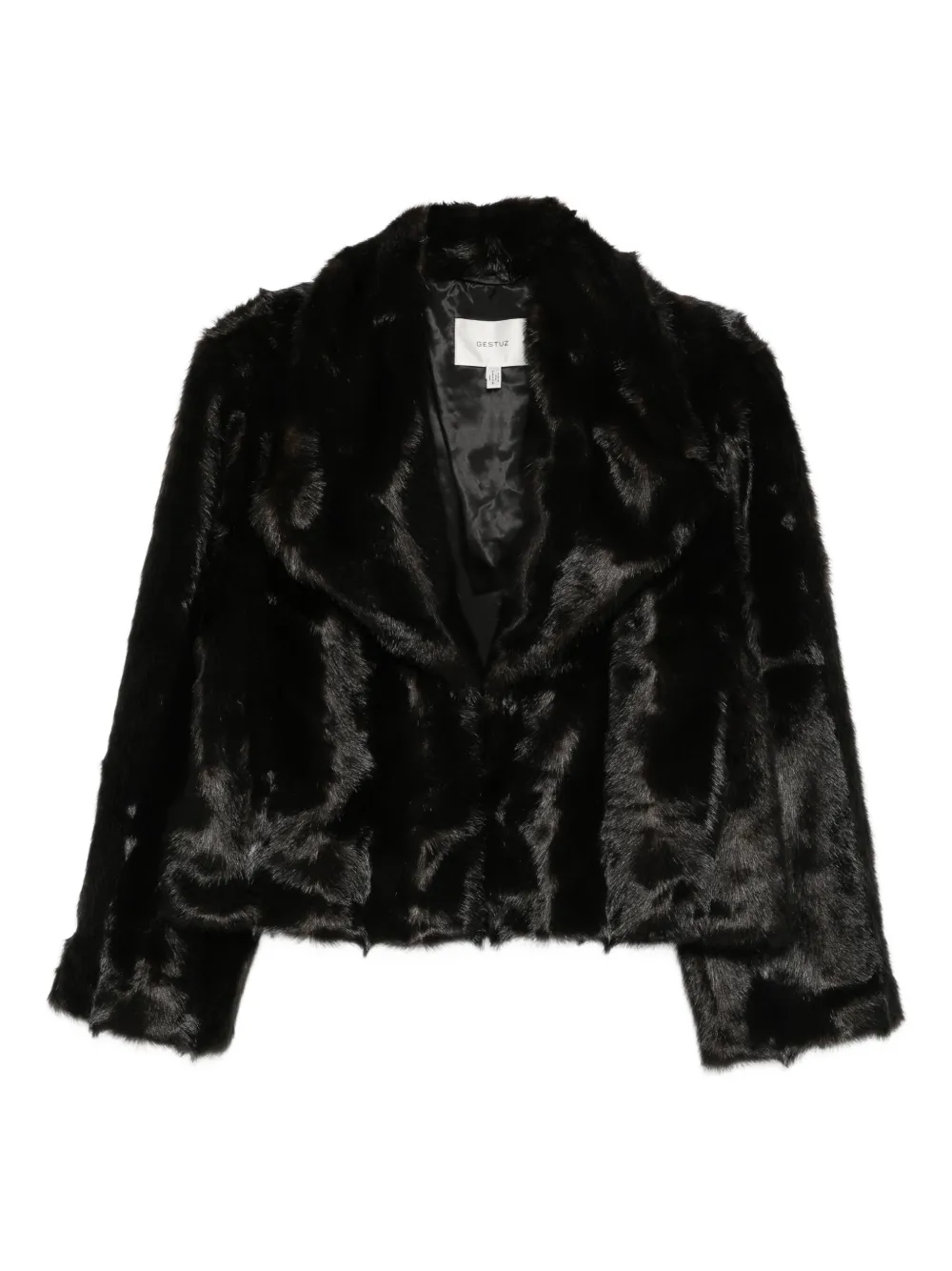 Gestuz faux fur jacket | Brown | Image 1