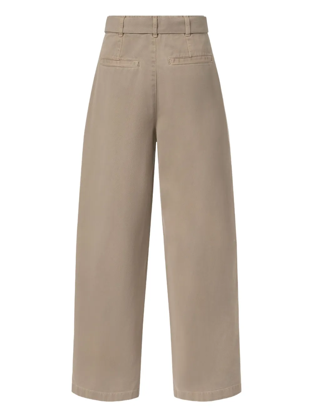 Soeur High Waist Wide Leg Trousers With Pleats In Neutral