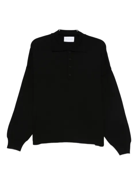 MARSEM long-sleeve knitted polo shirt