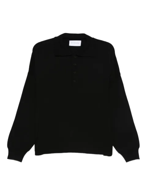 MARSEM playera tipo polo tejida manga larga