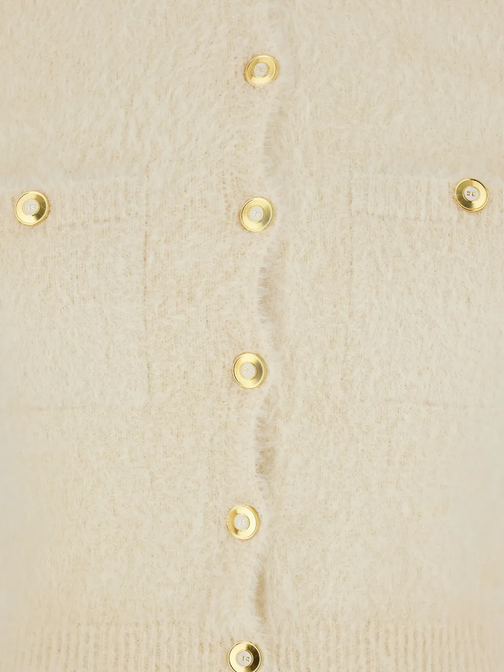 Elisabetta Franchi Vest met korte mouwen Beige