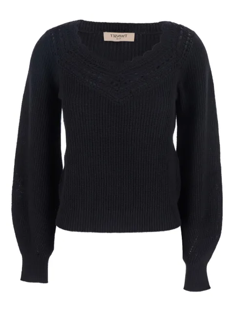 TWINSET suéter tejido de canalé