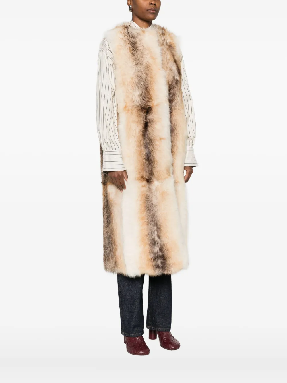 Yves Salomon Lammy gilet Beige