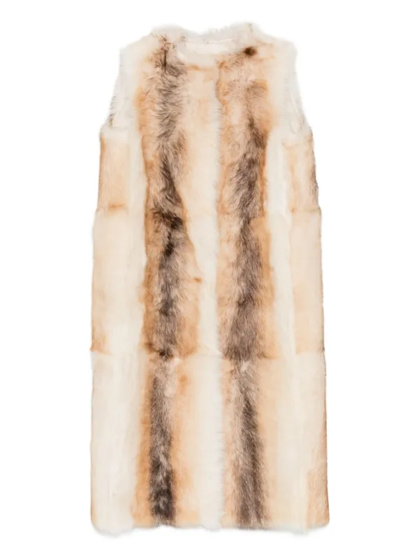 Yves Salomon Lamb-shearling Gilet in Neutrals