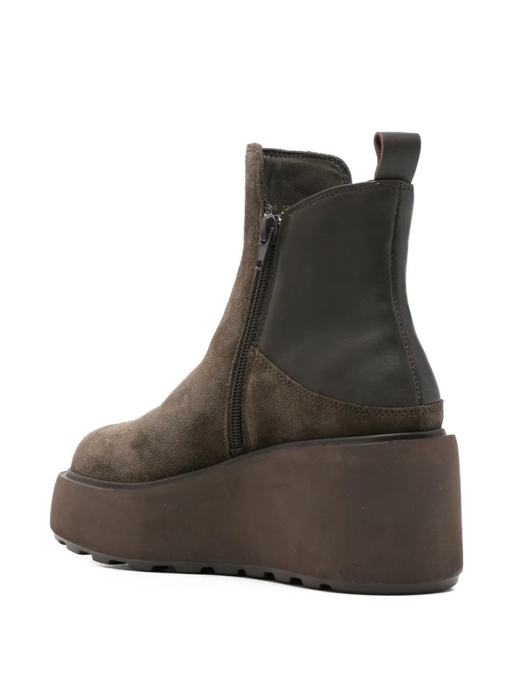 CAFèNOIR Suède Chelsea laarzen met plateauzool Bruin