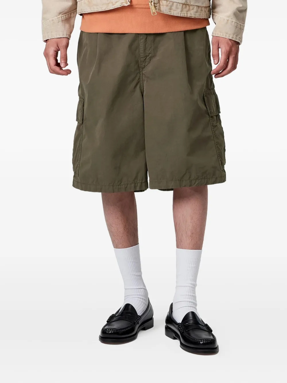 Carhartt WIP Geplooide cargo shorts - Groen