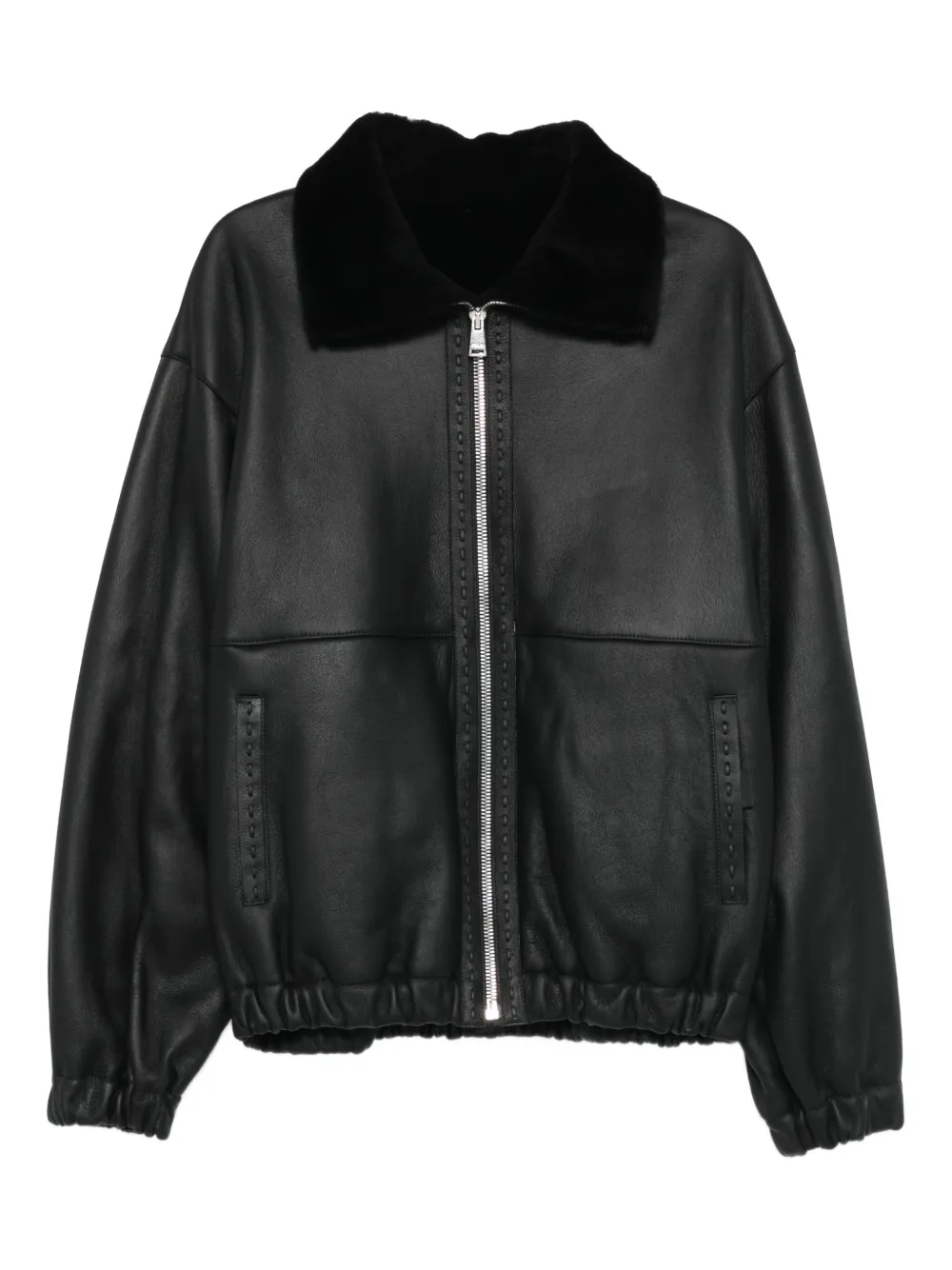 FENDI leather bomber jacket | Black | Image 1