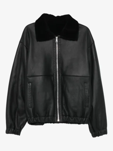 FENDI leather bomber jacket