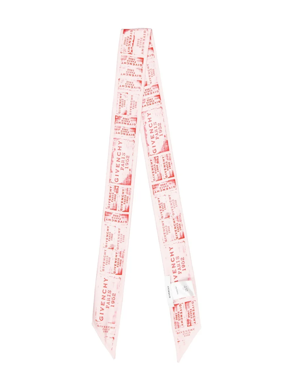 Givenchy logo-stamp silk scarf - Roze