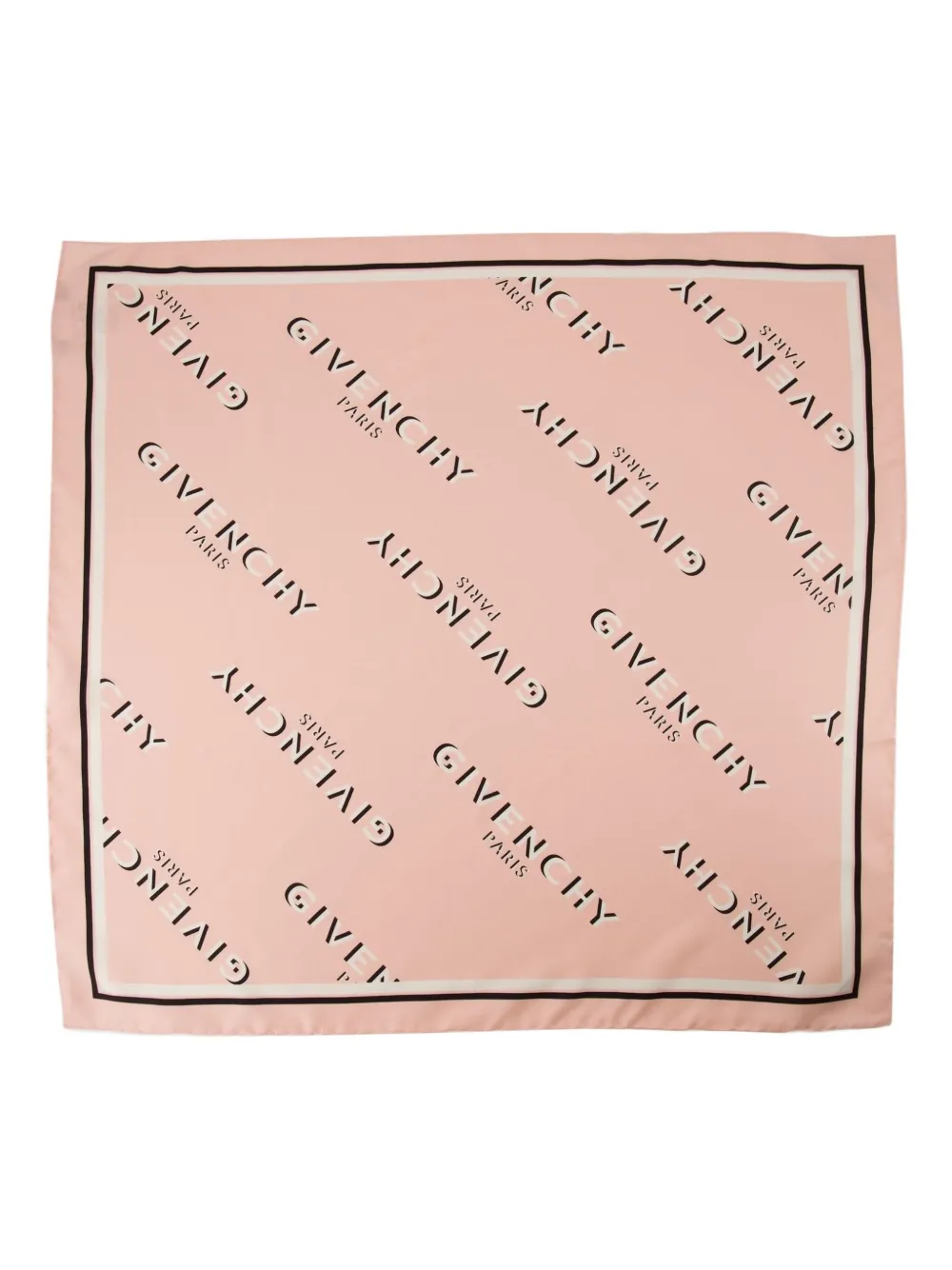 Givenchy Logo-print Silk Scarf In Pink