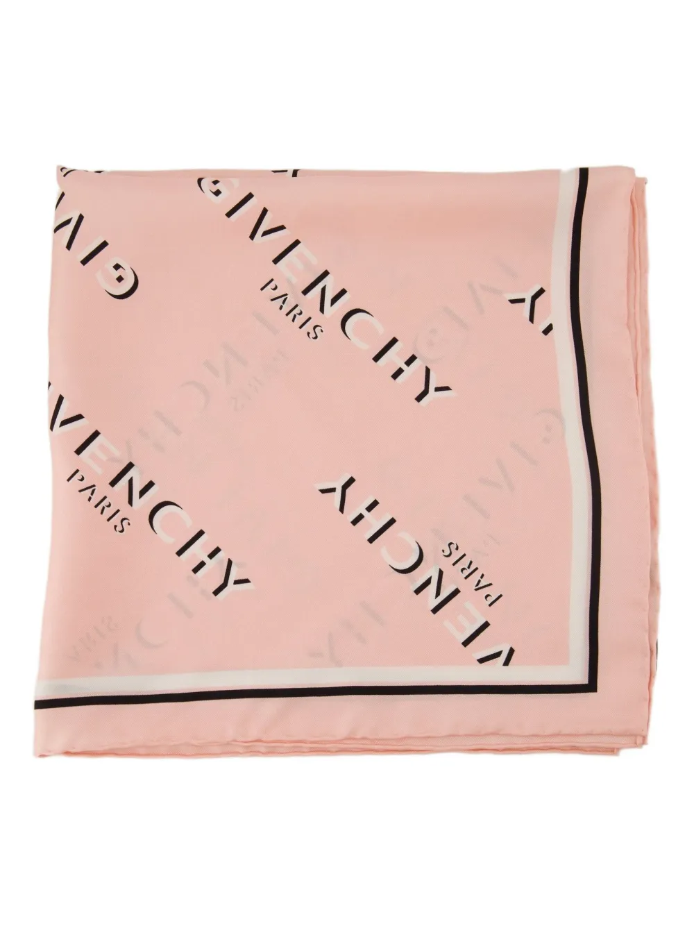 Givenchy Logo-print Silk Scarf In Pink