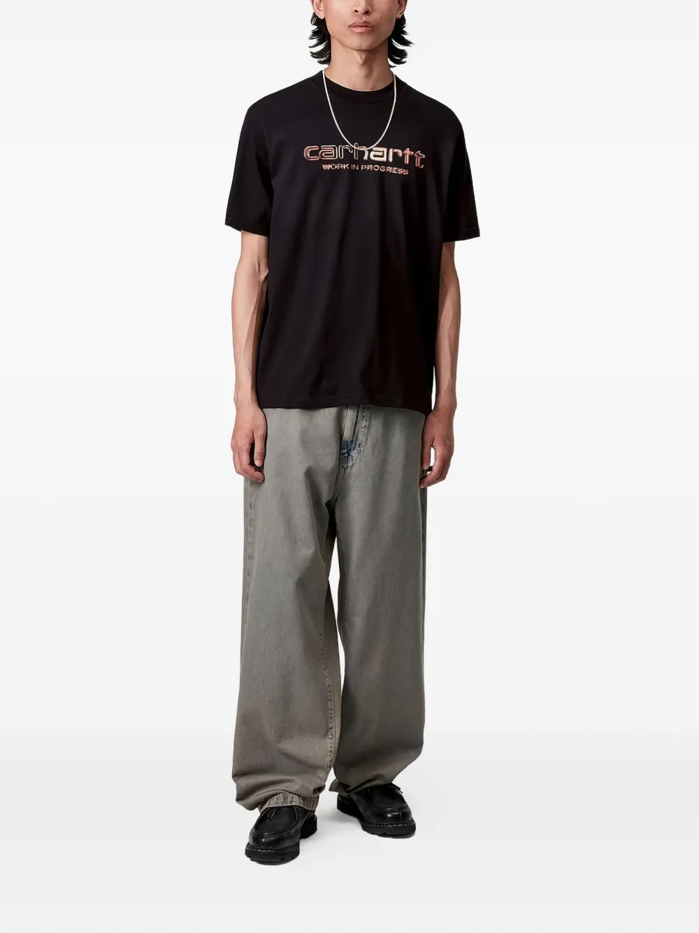Carhartt WIP chrome script T-shirt - Zwart