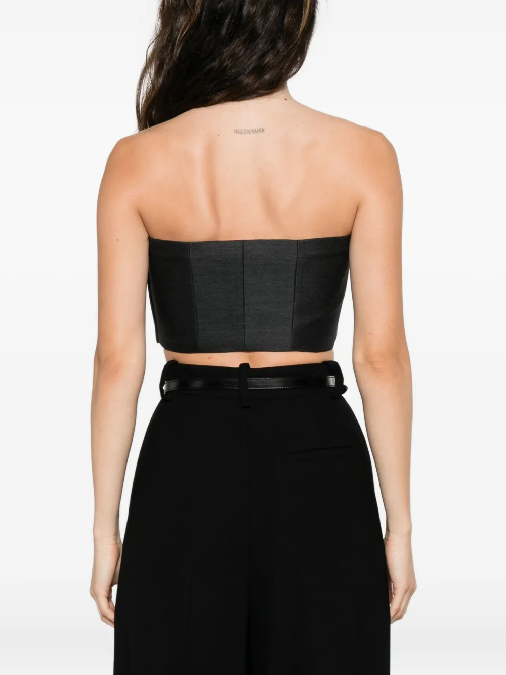 Alberta Ferretti Embellished Top In Black