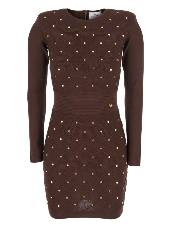 stud embellished bodycon dress KAREN MILLEN Stud Embellished Bodycon Dress