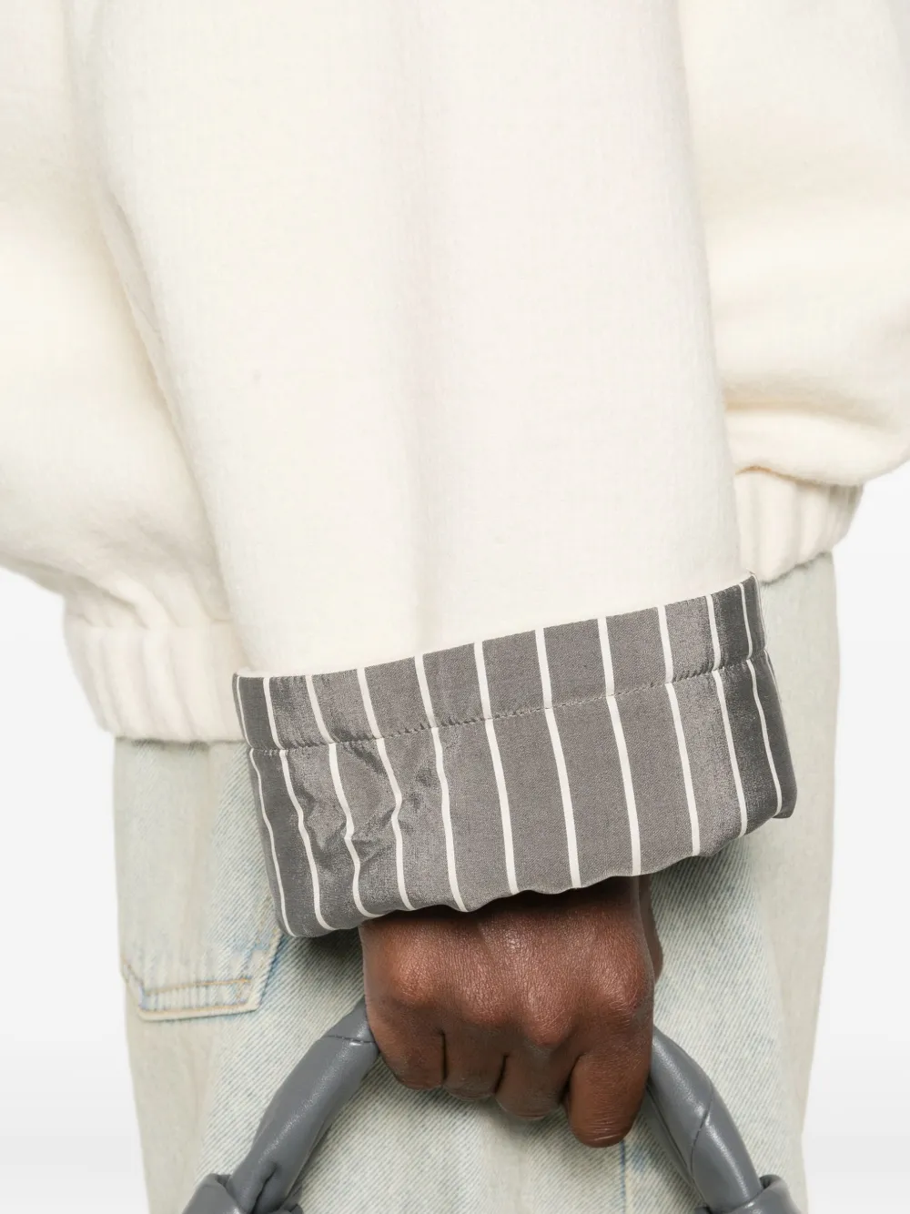Carven Drop-shoulder Sweatshirt In White
