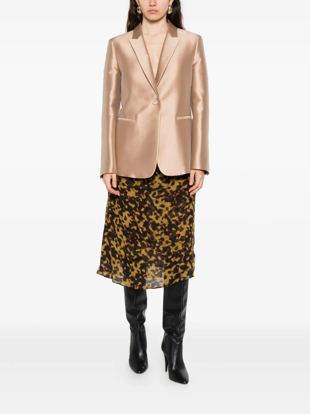 Alberta Ferretti buttoned peak-lapel jacket | Blazers | Image 2