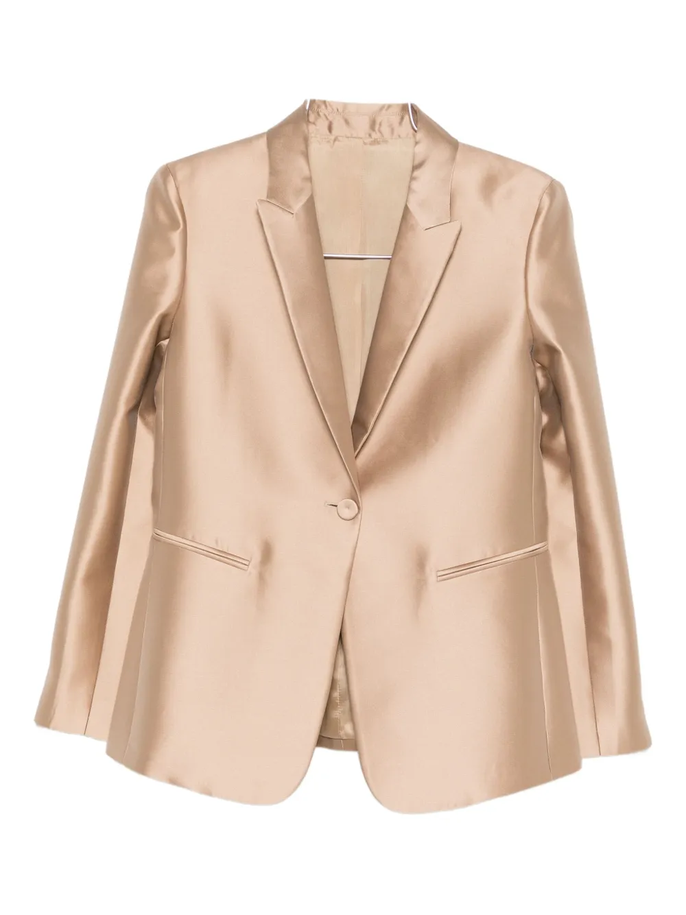 Alberta Ferretti buttoned peak-lapel jacket | Neutrals | Image 1